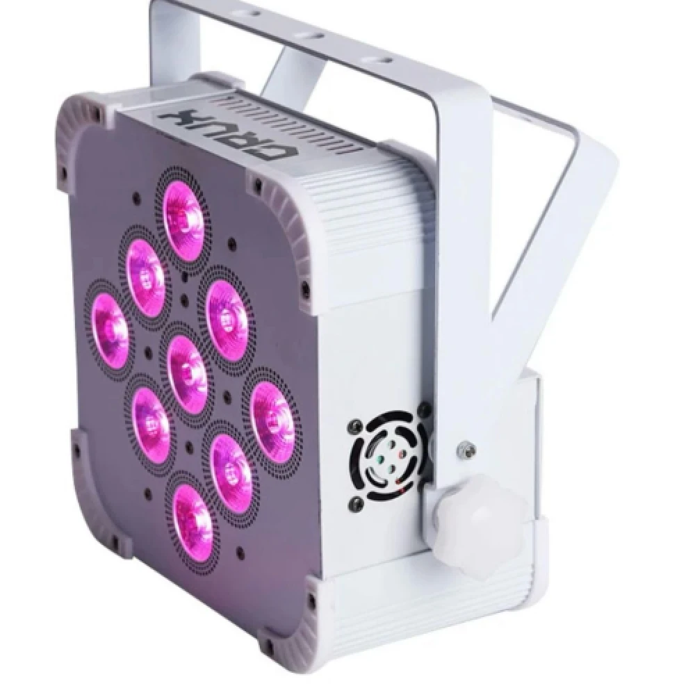 9X18W 6in1 RGBAW UV 120w platte led par met accu