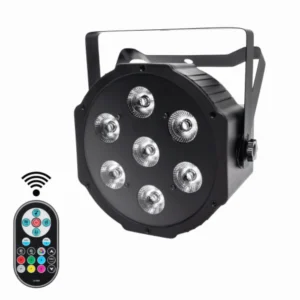 70W RGB en Strobo Led Par 7x10 met afstandsbediening