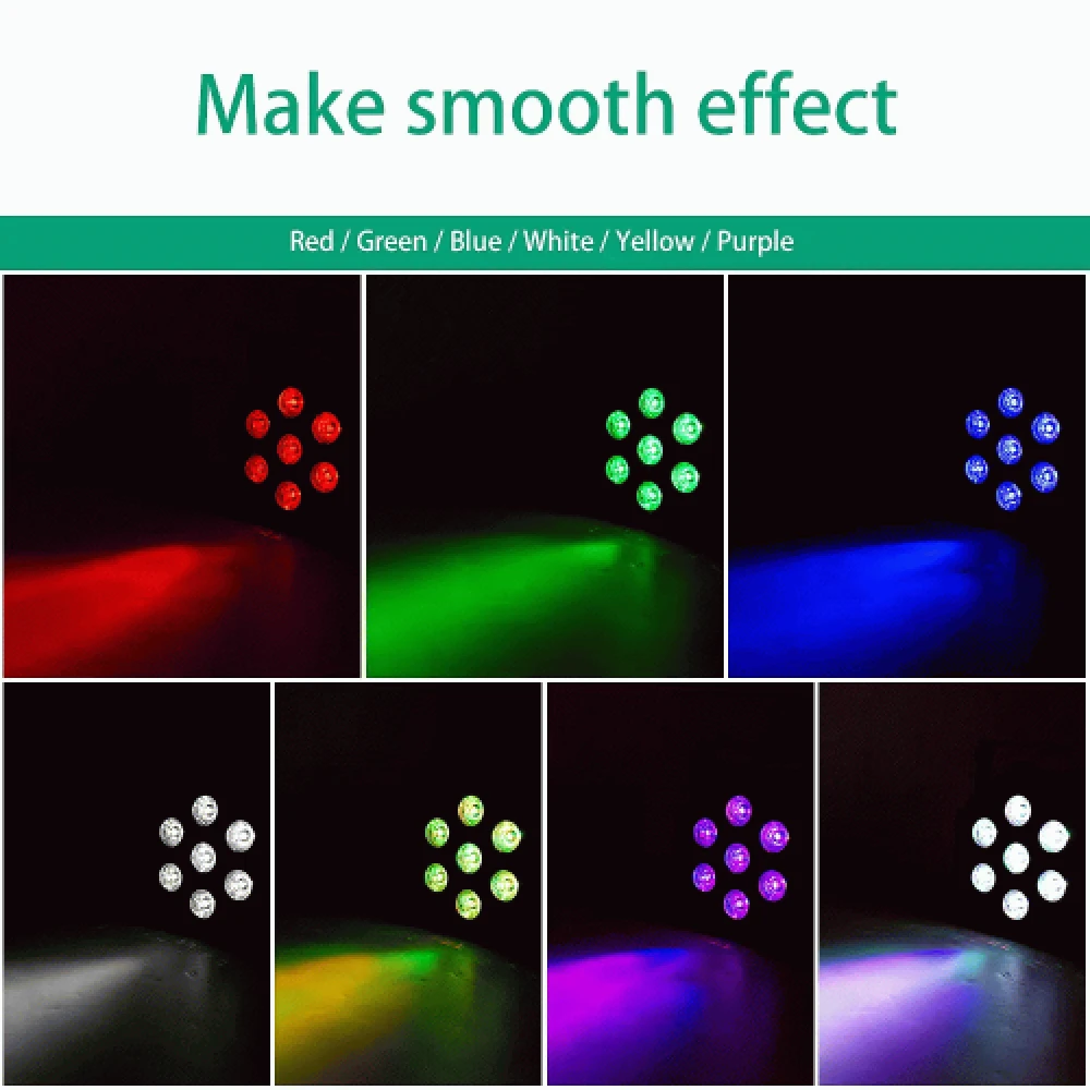 70W RGB en Strobo Led Par 7x10 met afstandsbediening - Afbeelding 2