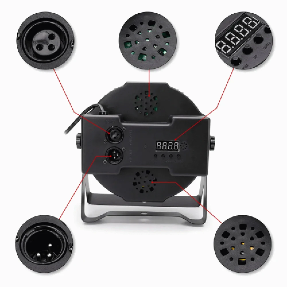 70W RGB en Strobo Led Par 7x10 met afstandsbediening - Afbeelding 3