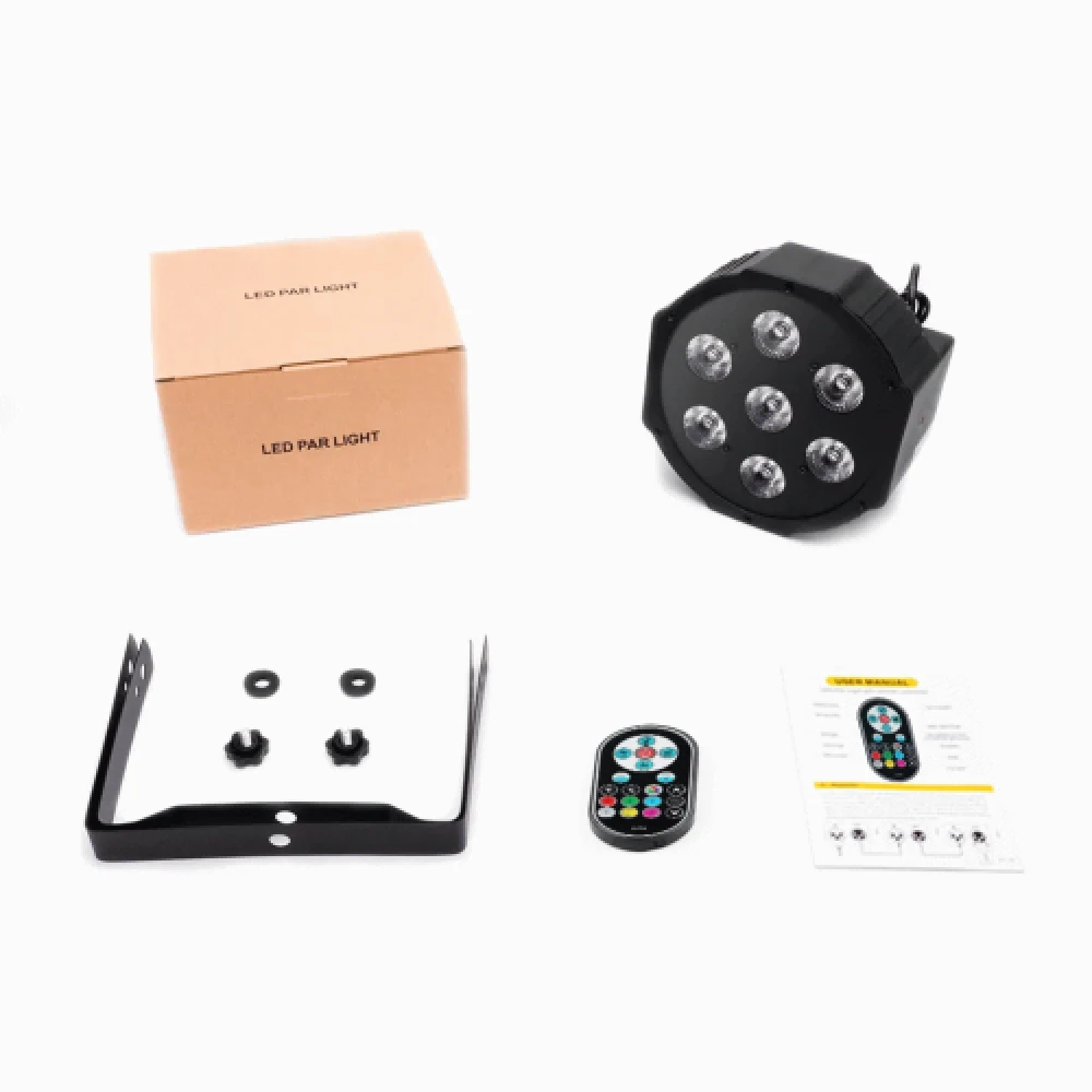 70W RGB en Strobo Led Par 7x10 met afstandsbediening - Afbeelding 5