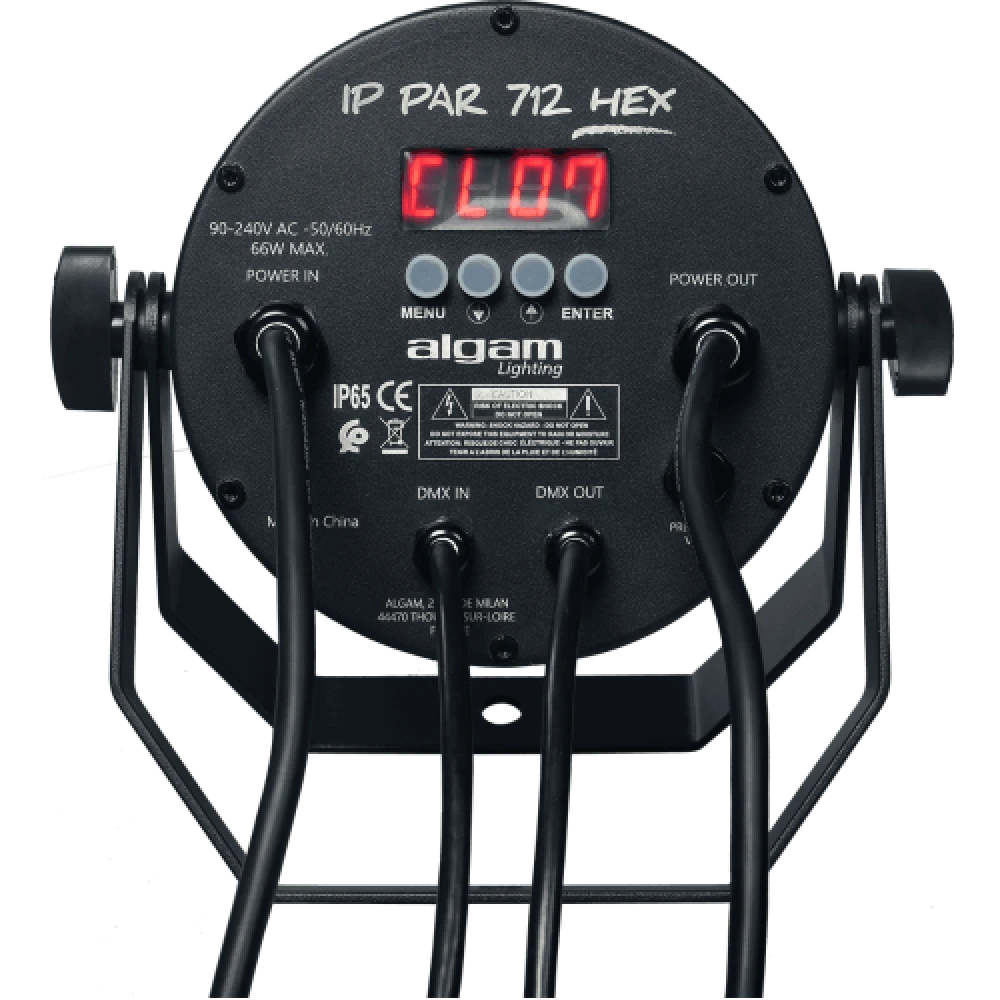 ALGAM LIGHTING - IP-PAR-712-HEX HEX - Waterdicht LED projectoren 7 x 12W RGBWAU IP65 - Afbeelding 3