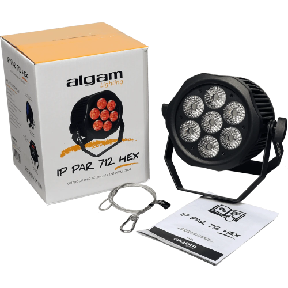 ALGAM LIGHTING - IP-PAR-712-HEX HEX - Waterdicht LED projectoren 7 x 12W RGBWAU IP65 - Afbeelding 7